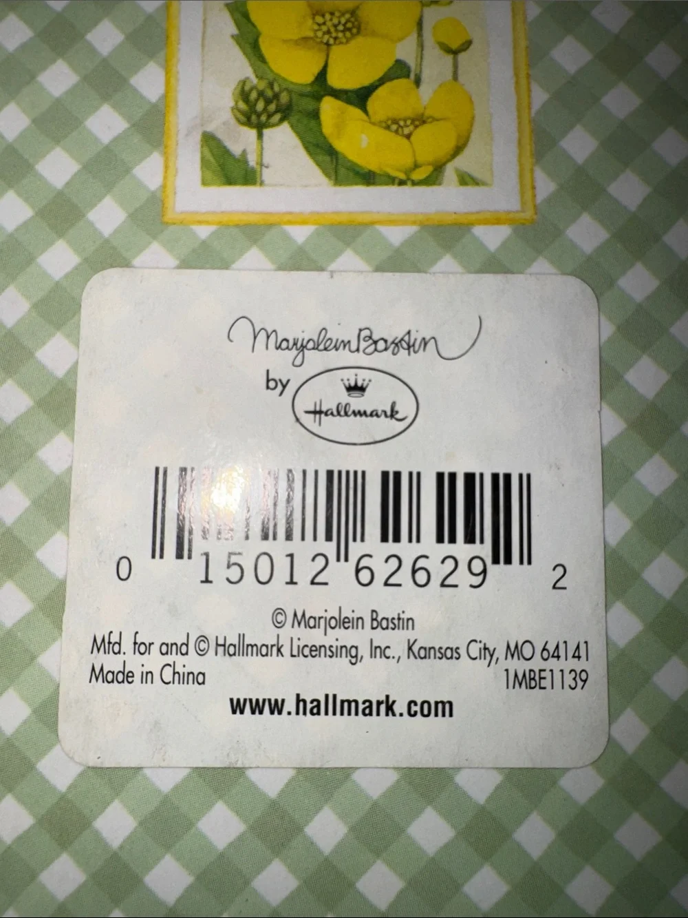 Hallmark Yellow Songbird Floral Notebook with Green Accents
